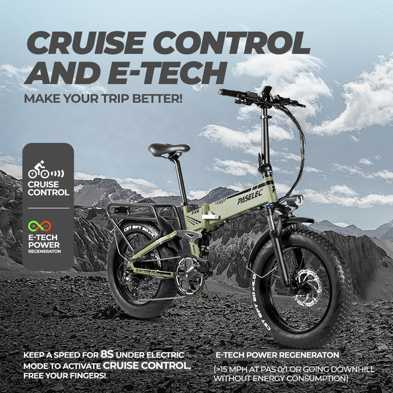 Electric folding bike 20" Fat Bear 8 speed gear 100 miles Ebike 750w Fat Tire foldable Bicycle 14Ah Battery Recharge