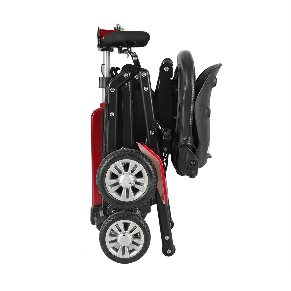 4 wheel folding fully enclosed remote control mobility scooter outdoor lithium battery electric mobility scooter for elderly