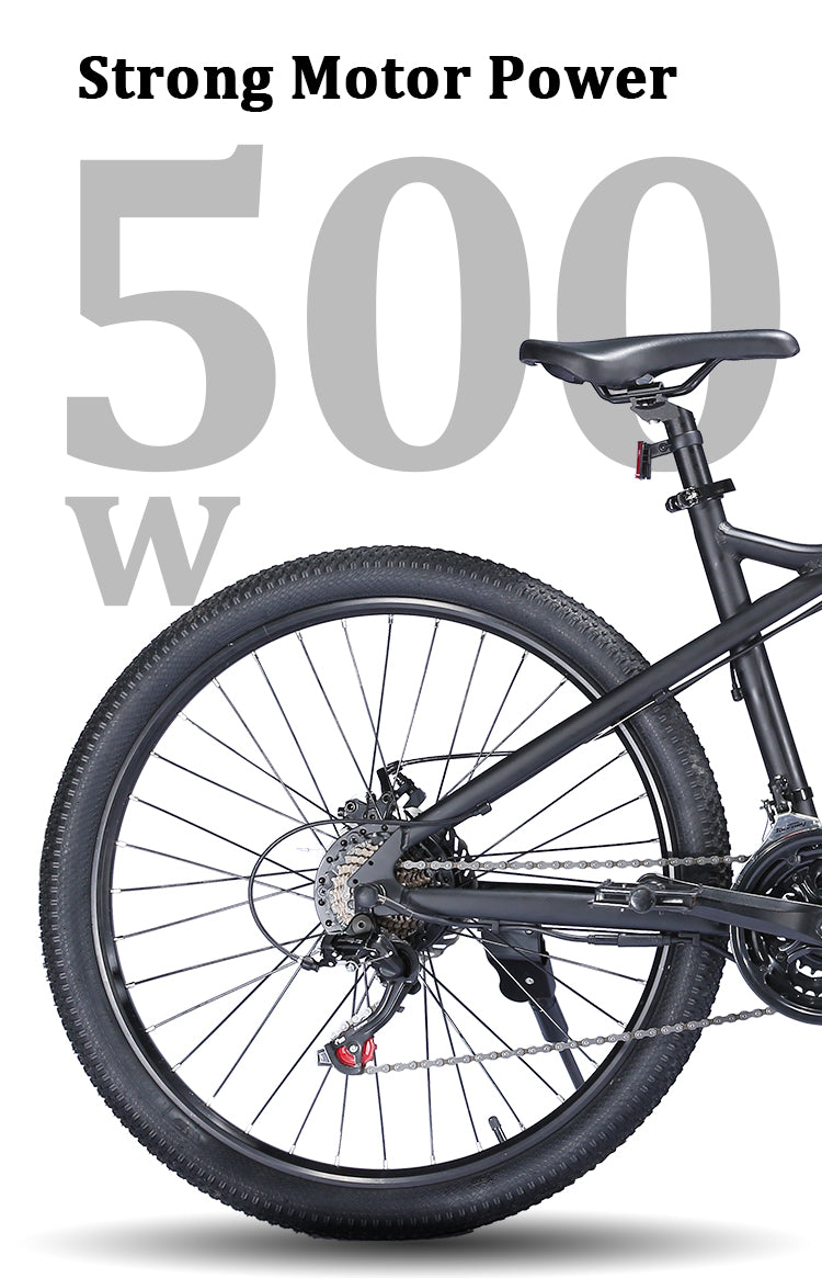 Poland Warehouse 26" E bike 500W Motor Electric City Bike 48V 7.5Ah Battery Electric City Bicycle with Hidden Battery