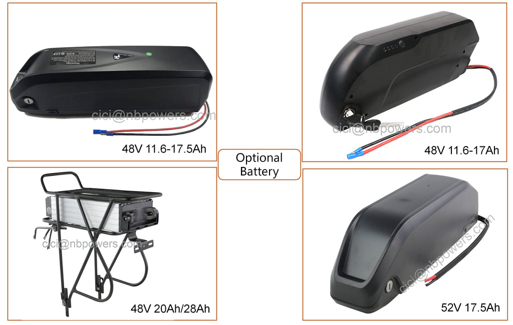qs212 1200w 48V 52V BLDC Rear Wheel Bicycle Conversion Electric Bike Kit with Battery