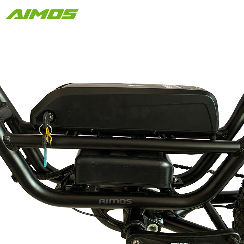 48v 500w Double seat electric bike with dual suspension fat tire electric bicycle