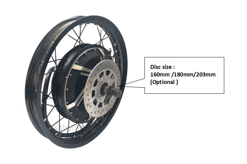 18 Inch High Quality 72V/96V 12000 W Hub Motor With 18 Inches Wheel