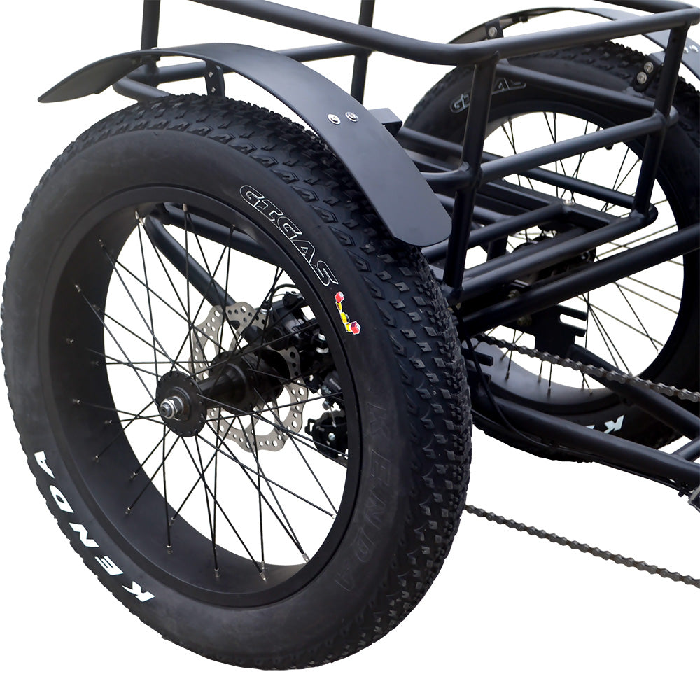 High quality e-bike 3 wheel 48V 500W 750W electric fat tire tricycle fat tyre electric trike