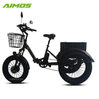 aimos  3 wheel electric bicycle three wheels adult cargo electric bike with basket