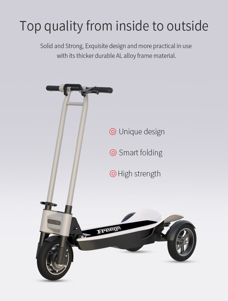 New design 3 wheel 48v lithium 8.5inch big wheel LCD display electric scooter for adult