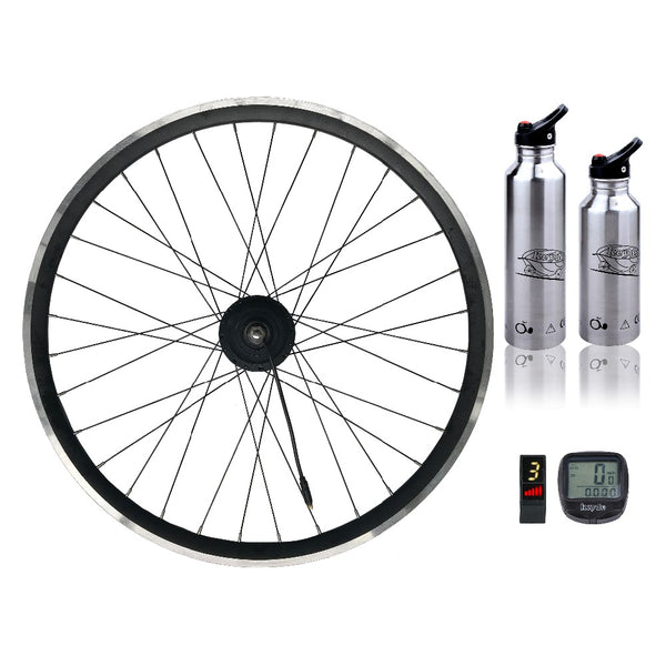 Electric bicycle kit 24V/33V/36V drive and controller unified motor with rim 6.8Ah li-ion battery