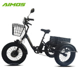 aimos  3 wheel electric bicycle three wheels adult cargo electric bike with basket