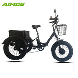 aimos  3 wheel electric bicycle three wheels adult cargo electric bike with basket