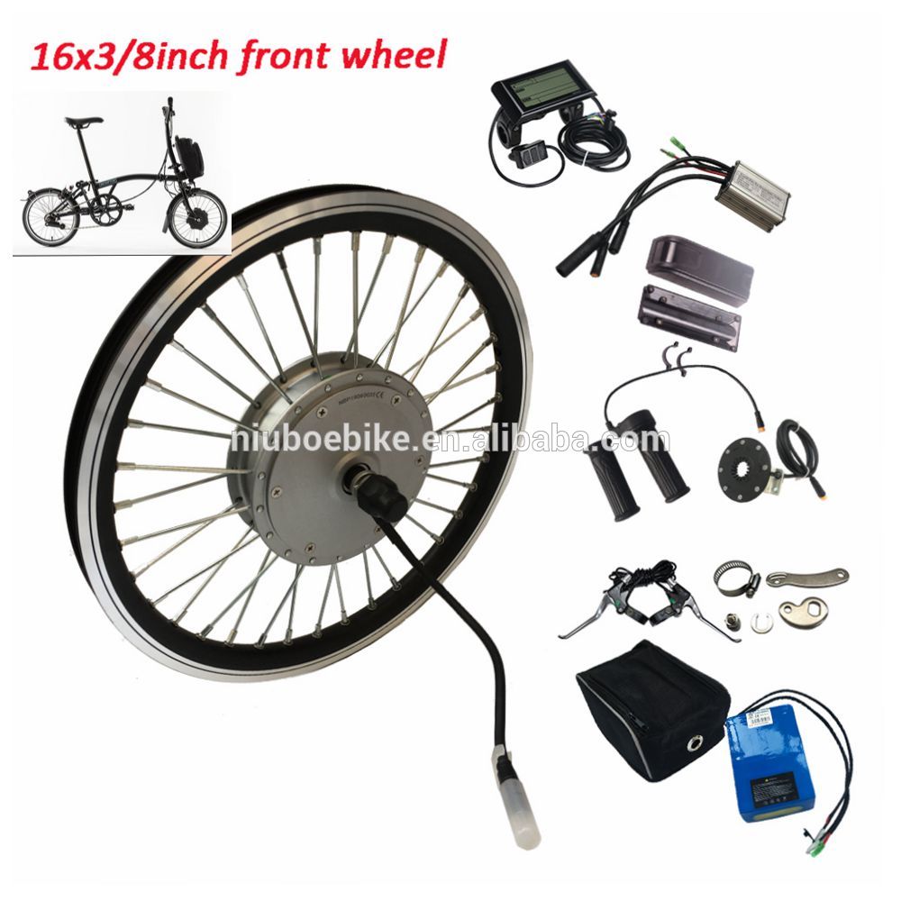 NBpower 16inch 36v 250w br0mpton bike ebike hub motor kit electric bicycle kit with 36v 10Ah lithium battery