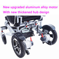 Amazon hot selling Light remote control power wheelchair foldable aluminum alloy electric wheelchair