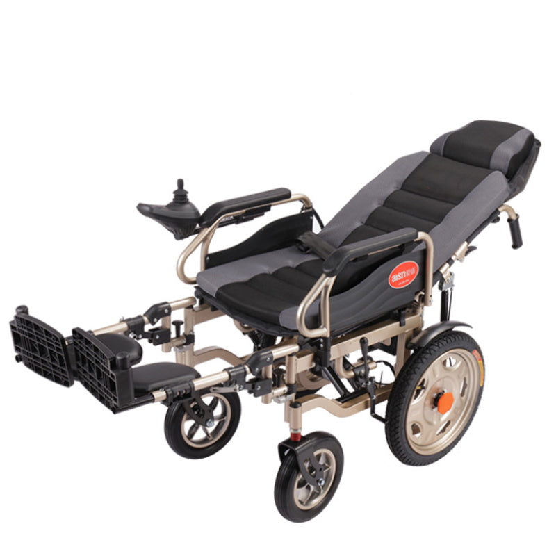 Steel Handicapped Wheelchair High Backrest Folding Electric Wheelchair for Disabled
