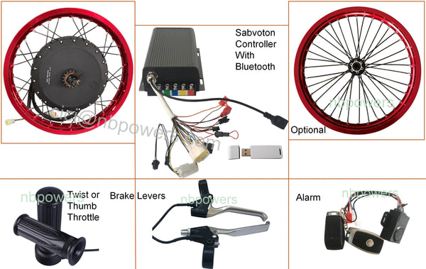 QS273 electric bike kit 72V 8000W electric bike conversion kit