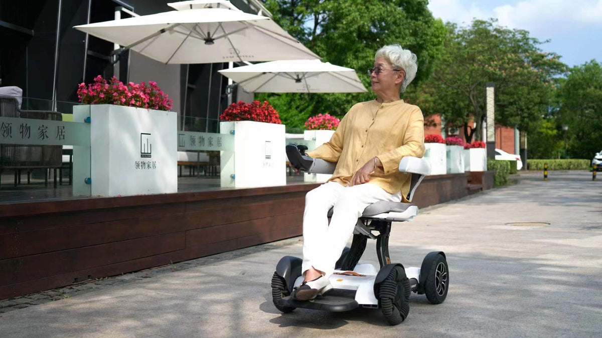 Amazon High-end Aluminum Alloy Lightweight Portable Electric Electric Reclining Electric Wheelchair