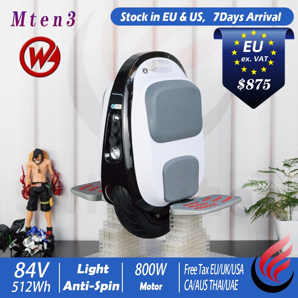 Begode Gotway Mten3 Mini 10" Electric Monowheel 800W Light and Nimble Small Children Beginner Electric Scooter Stock in EU US