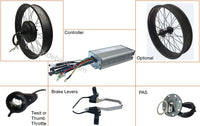 Electric Bicycle Conversion Motor Kit 48V 2000W Front Hub Fat Tire Wheel EBIKE