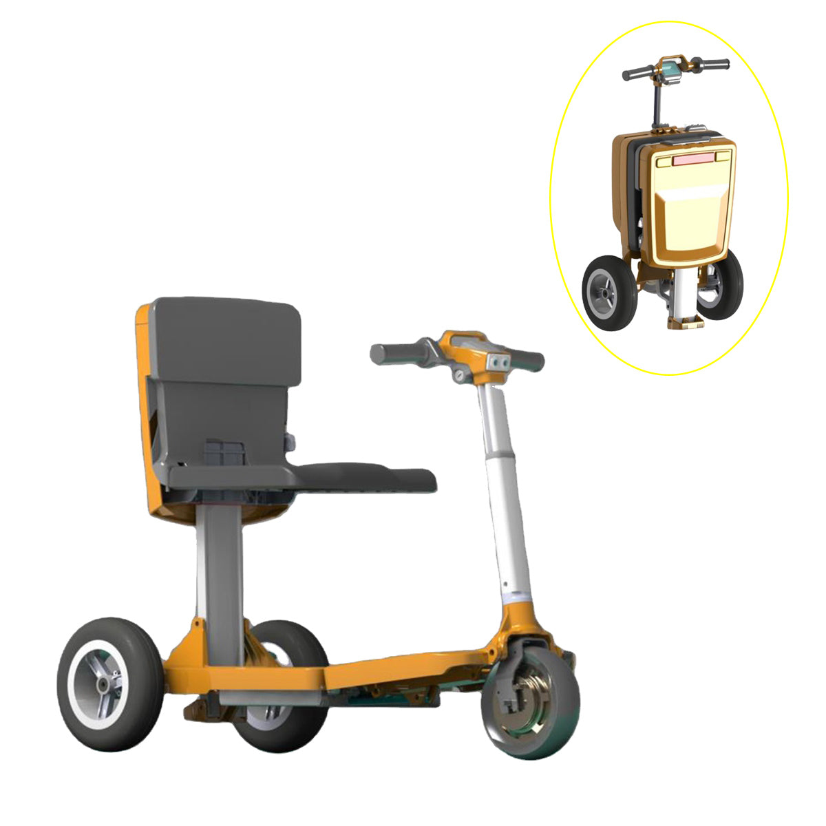New Fashion 350W Electric Powerful Folding Mobility Box Scooter for Adults