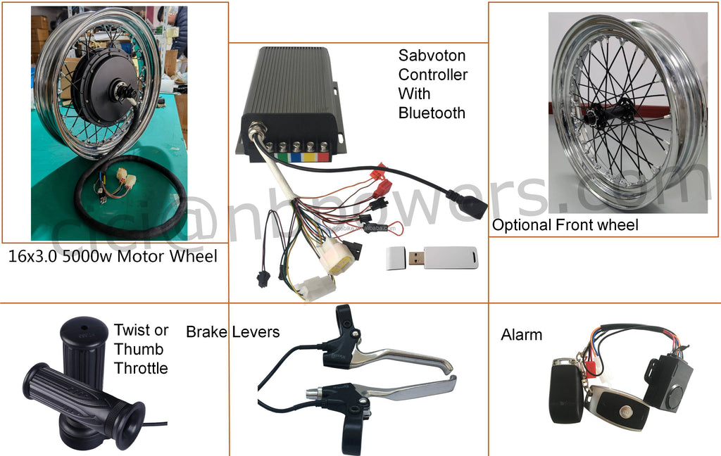 QS motor kit 5000w electric bicycle electric hub motor 5000w electric bike kit 16x3.0 Alloy electric bicycle motor