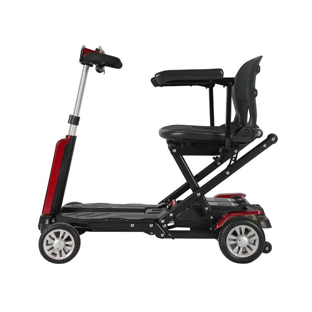 4 wheel folding fully enclosed remote control mobility scooter outdoor lithium battery electric mobility scooter for elderly