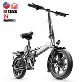 ZHENGBU 14 Inch Folding Ebike: Compact and Portable Electric Bicycle 48V 15AH 18AH 20AH Folding Electric Bike 400W 500W Motor Outdoor Cycling Ebike  Mini Commuter Electric Bicycle