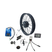 36V/48V 350W 500W Geared fat tire motor electric bike conversion kit with 10Ah li-ion battery
