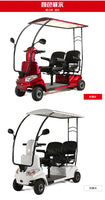 Compact size for two people Wind shield design 4 wheels mobility for elderly handicapped disabled