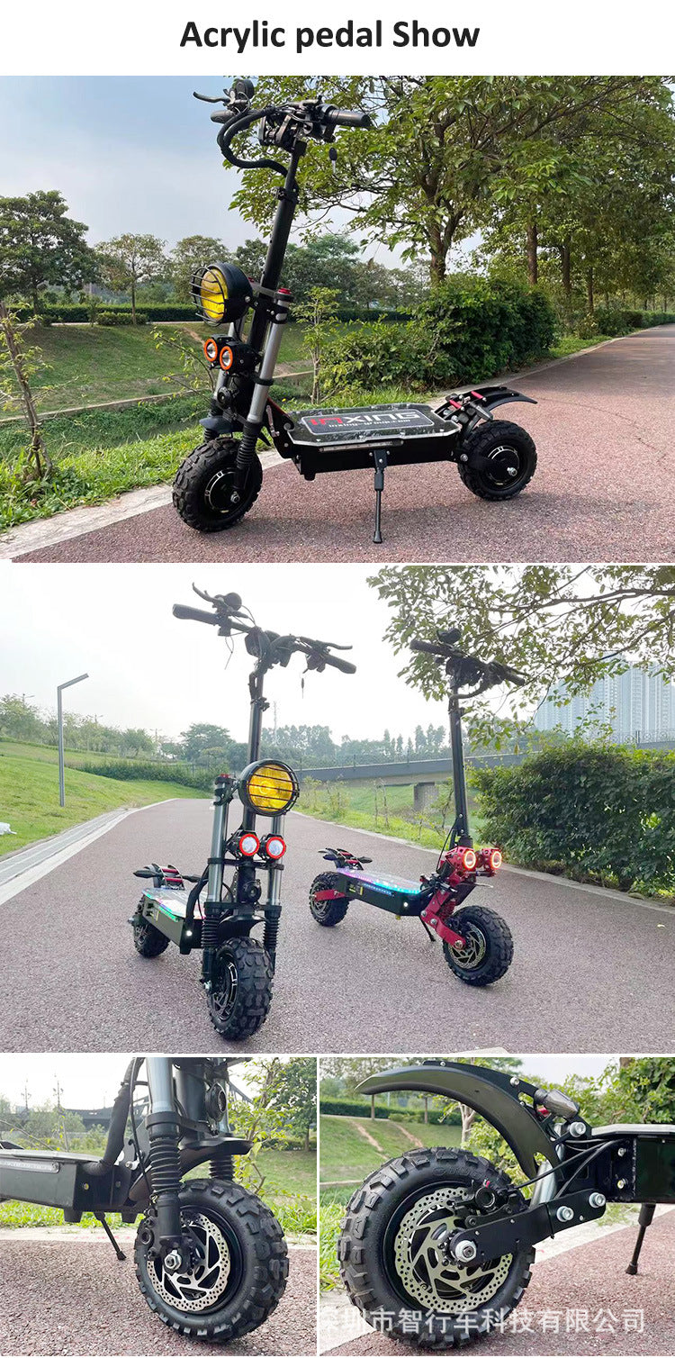 Off road double drive 5600w 60V high-power  electric scooter folding commuter electric scooter