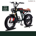 Electric bicycle 20 inch 500W 48V 26Ah folding electric bicycle fat tire beach cruiser electric motorcycle lithium battery dual