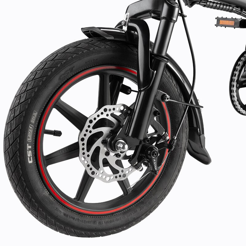Compact Electric Bike - 14 Inch Foldable E-Bike with Powerful Motor and Long-Lasting Battery for Urban Commutes and Adventures