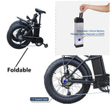 20 Inch Folding Mountain Ebike: Smlro E-Bike  E7 Electric Bicycle with Fat Tyre and Multi-color Disc Brake for Men and Women
