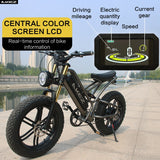 20in Traveling electric assisted bicycle 48v750w motor 17.5AH lithium battery Double shock Beach snow fat electric bicycle