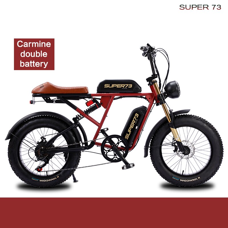 Electric bicycle 20 inch 500W 48V 26Ah folding electric bicycle fat tire beach cruiser electric motorcycle lithium battery dual