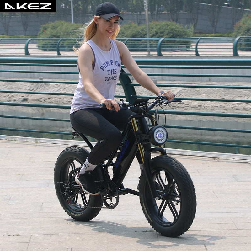 20in Traveling electric assisted bicycle 48v750w motor 17.5AH lithium battery Double shock Beach snow fat electric bicycle