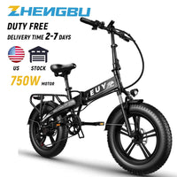 EUY NXB 750W Electric Bike 30mph 20" *4.0" Fat Tire Ebike for Adults Snow E Bike with SAMSUNG 48V 12.8Ah Lithium Battery