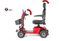 Easy operation LED lights  4 wheels mobility scooters for elderly handicapped disabled
