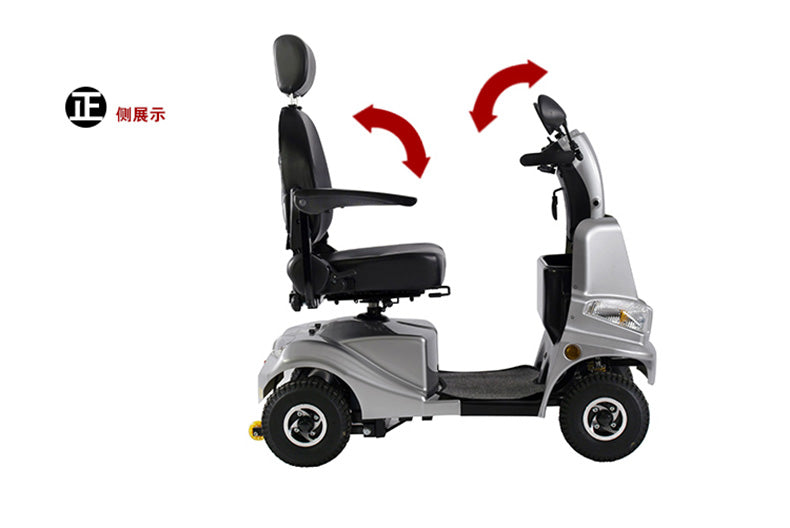 Compact size  360°swivel  4 wheels mobility scooter for elderly disabled handicapped