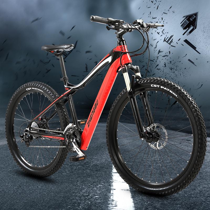 27.5inch electric mountain bike 48V lithium battery hidden in frame 250w motor hybrid ebike Hydraulic disc brake Oil shock