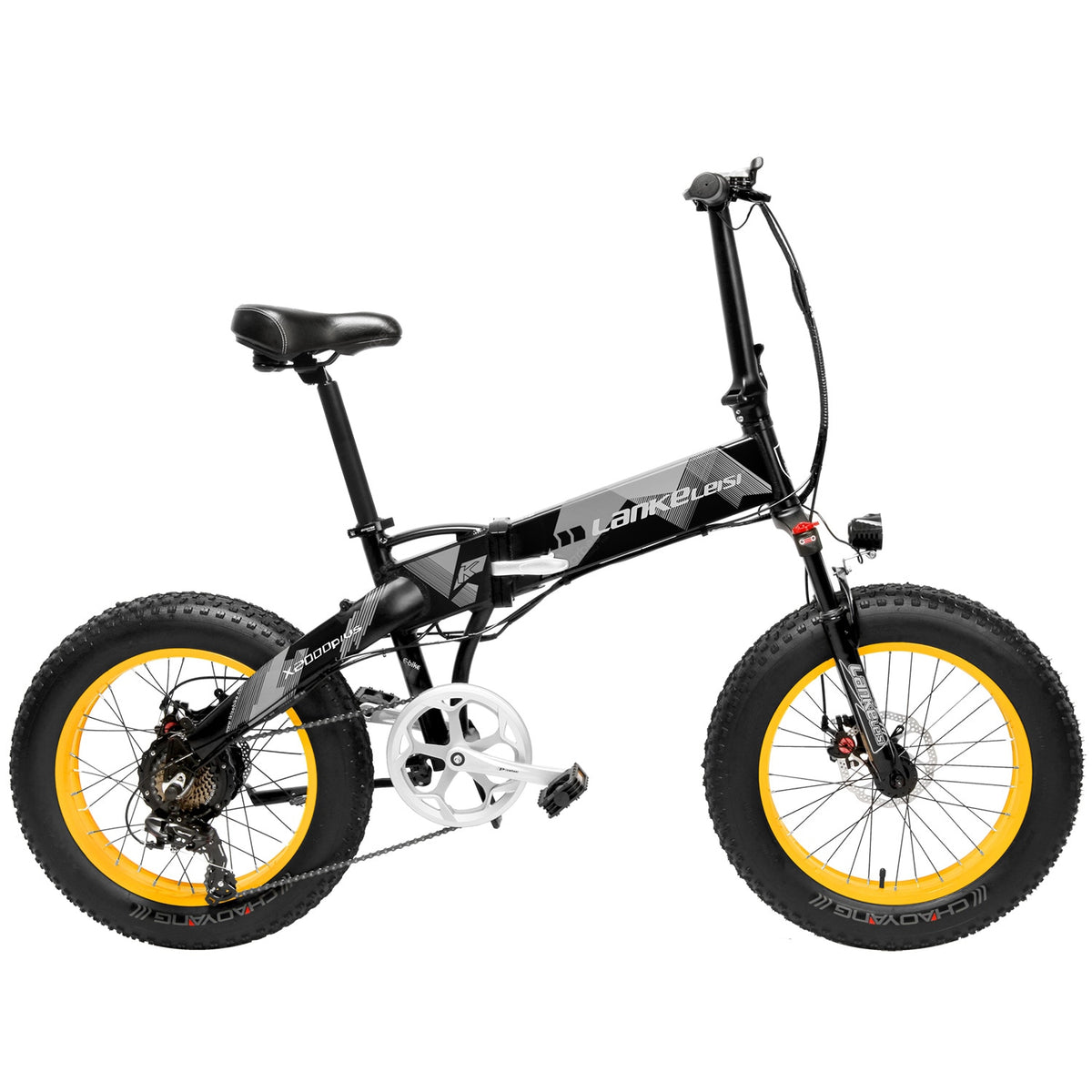 LANKELEISI X2000Plus Folding Electric Bike Big Tire MTB 500W 48V All Terrain Three Riding Modes 7 Speed