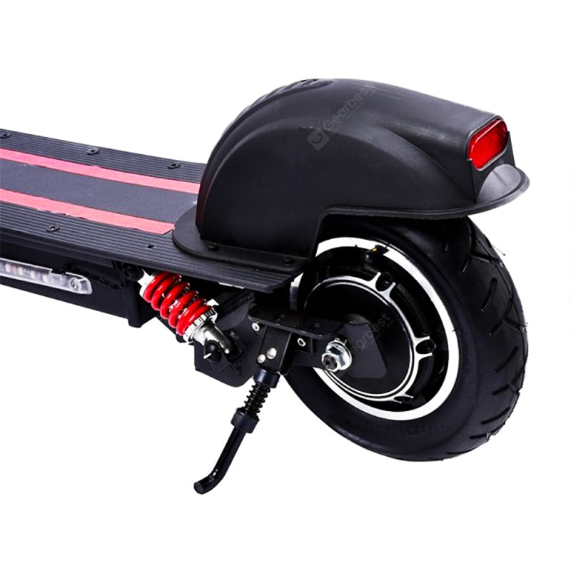 Lamtwheel 1200W Electric Scooter - Range 40-50Km/Hy 40-50Km With Off-road Tires - Foldable - With Seat-48V/22Ah Bla