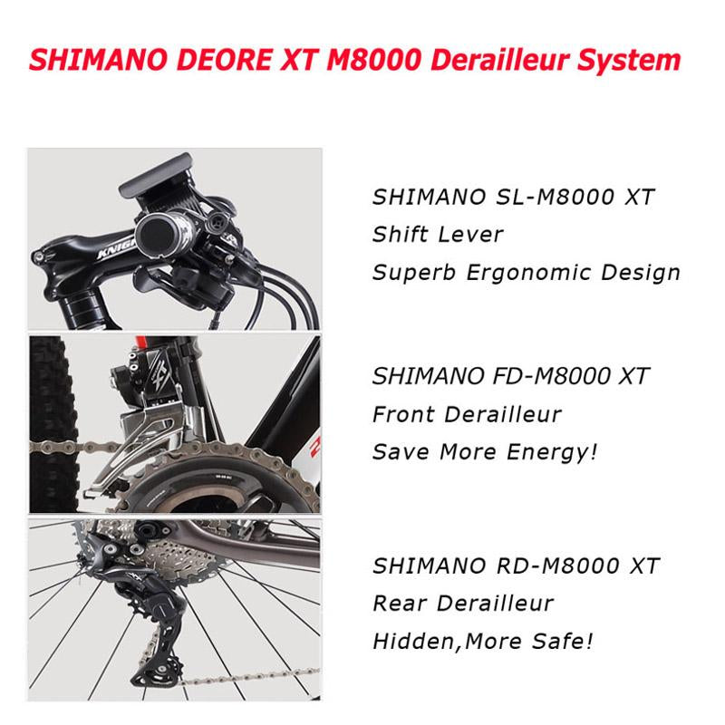 wholesale Adult Electric Bike Carbon Electric mountain bike Powerful ebike Electric bicycle with Shimano M8000 and 350w 36v Battery