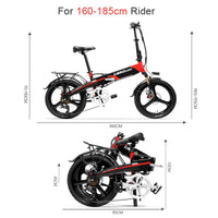 G660 20 Inch Powerful Electric Bicycle, 400W 48V 10.4Ah/14.5Ah Lithium Battery, With LCD Display & Rear Carrier, Dual Disc Brakes