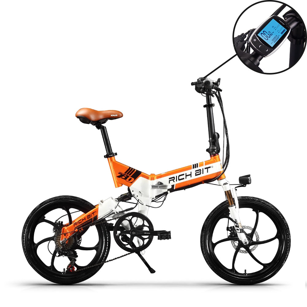 RICH BIT RT-730 48V 8Ah lithium battery Popular Full Suspension Electric Folding Bicycle New Smart LCD Screen 5 Level Pedal Assist