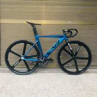 Fixie Bike 52cm 56cm frame single speed bike Welding frame with carbon fiber fork color Aluminum alloy Track Bicycle 700C