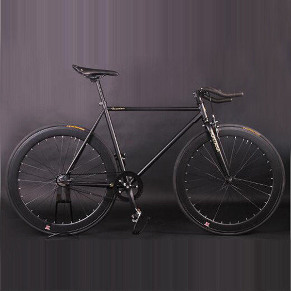 Fixed Gear Bike Fixie Bike 52cm Frame DIY Muscular Frame Cycling Road Aluminum Alloy Fixie Bicycle