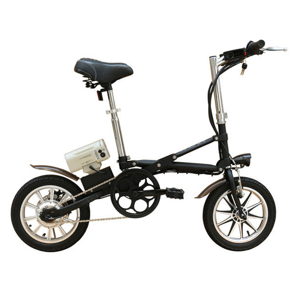 36V250W 14'' folding electric bicycles with lithium battery disc brake brushless motor electric bikes