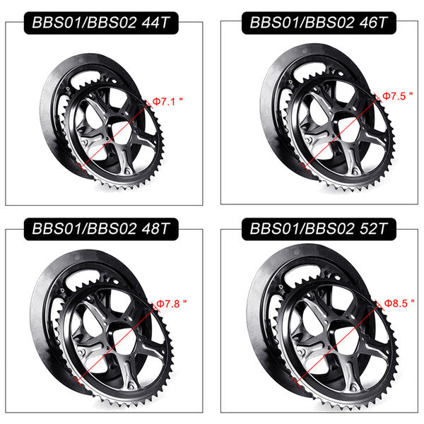 48V 750W Bafang BBS01B Mid Drive Motor Electric Bike Conversion Kit Brushless Geared BBS01 E-bike Crank Kit 8 kinds LCD Display W/ 6V lamp - easy-smart-way