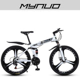 Road bike double disc shock-absorbing bicycle 26 inch 21 variable speed folding snowmobile adult single mountain student