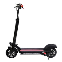 Lamtwheel 1200W Electric Scooter - Range 40-50Km/Hy 40-50Km With Off-road Tires - Foldable - With Seat-48V/22Ah Bla