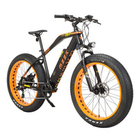 MZZK 7-Speed Wide Fat Tire Electric Moped Electric Mountain Bicycles with Removable Lithium Battery (48V 624W)