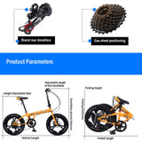 DHL Fast Delivery Folding Bicycle Mountain Bike 20-inch 18 16-inch Steel Variable Speed Bicycles Dual Disc Brakes Road Bikes Racing Bicycle