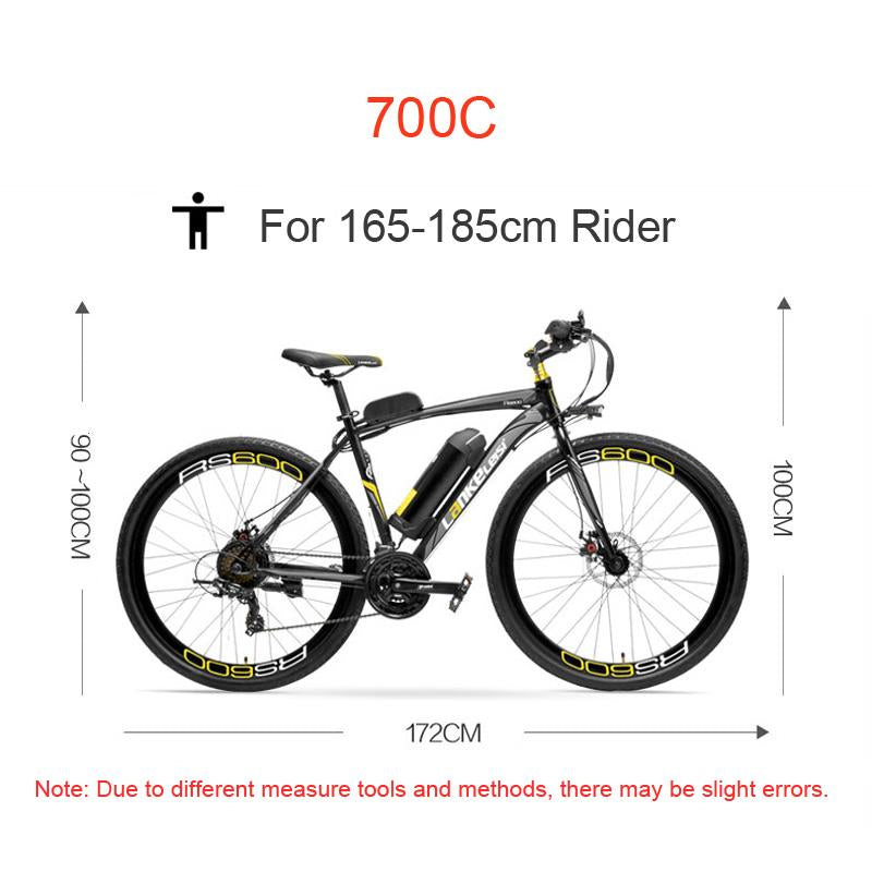 RS600 Powerful Electric Bike, 36V 20A Battery Ebike,700C Road Bicycle, Both Disc Brake, Aluminum Alloy Frame, Mountain Bike